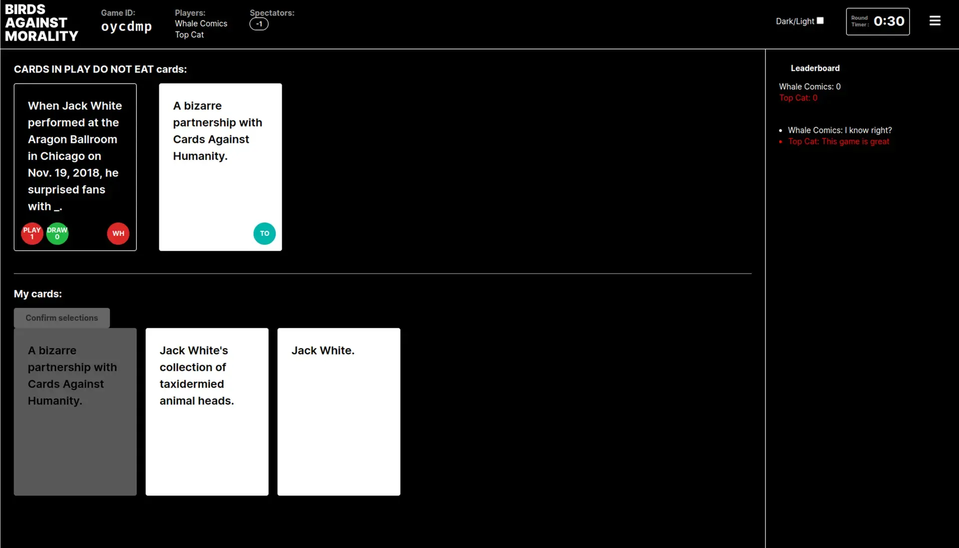 Screenshot of the game in play